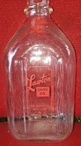 vintage Lawton Dairy Companey Dixon illinois milk bottle Half Gallon - £25.69 GBP