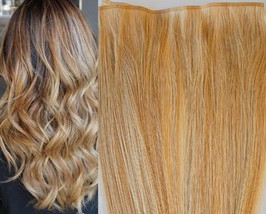 20″ Flat Weft Hair Weave, Sew In,75 grams,100% Human Hair Extensions #8/22 - £168.17 GBP