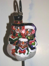 New Rare Christopher Radko Christmas Ornament Snowman Snow Family Singing Carols - £39.95 GBP