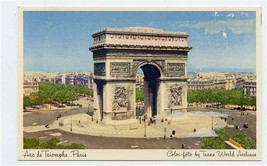 TWA Arc De Triomphe Paris France Postcard Trans World Airlines  - £7.93 GBP