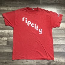 Portland Trail Blazers Shirts Mens XL Red Rip City Spellout Playoffs 201... - $151.63 MXN