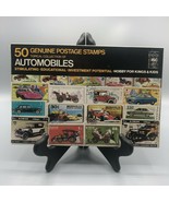 Vintage 50 Genuine Postage Stamps Automobiles ISC Sealed Corvette Merced... - £14.14 GBP