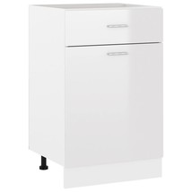 Drawer Bottom Cabinet High Gloss White 50x46x81.5 cm Engineered Wood - £47.09 GBP