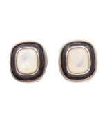 925 Sterling Silver Vintage Earrings ESPO SIG Framed Mother Of Pearls  E... - $161.98 CAD