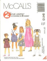 McCall&#39;s 9410 Child&#39;s Girls&#39; 2-Hour Jumpers in Two Lengths Size 4,5,6 CUT on 6 - £6.65 GBP