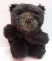 Folkmanis BLACK OR DARK BROWN BEAR HAND PUPPET 9" Plush STUFFED ANIMAL Toy - $19.80