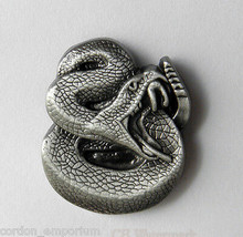 Rattle Snake 3-D Pewter Lapel Pin Badge 1 Inch - £4.43 GBP