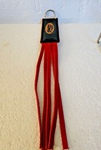 FORD Key Ring with Belt Loop Red/Black New Leather with long Fringe (Bik... - $14.80