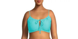 Time and Tru Women Keyhole Bikini Top Size Small 4-6 Teal - $8.89