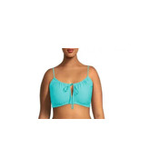 Time and Tru Women Keyhole Bikini Top Size Small 4-6 Teal - $169.26 MXN