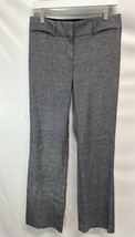 Ann Taylor Loft Woven Gray Marisa Dress Pants Zip Pockets Stretch 2 - £23.30 GBP