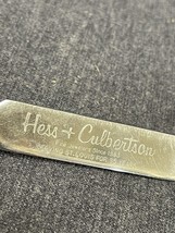 Vintage Advertising Letter Opener Hess &amp; Culbertson Jewelers St Louis Since 1883 - £8.86 GBP