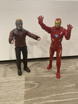 Marvel Avengers Infinity War Iron Man &amp; Star Lord Action Figures 6&quot; Hasbro 2017 - £13.90 GBP