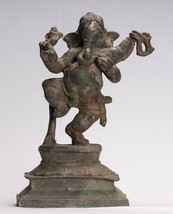 Ganesha Statua - Antico Thai Stile Bronzo Danzante 30cm/30.5cm - $507.65