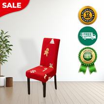 Anyhouz Chair Cover Red Christmas Design Stretchable  Dining Slipcover - $484.63 MXN
