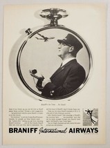 1961 Print Ad Braniff International Airways On Time As Usual - £9.44 GBP