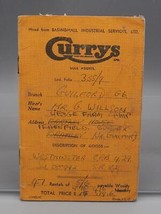 Currys Sole Agent Book 1950&#39;s Great Britain - $24.74