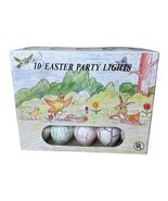 Vtg Easter Popcorn Melted Plastic String Lights In/Outdoor Spring Eggs O... - $20.00