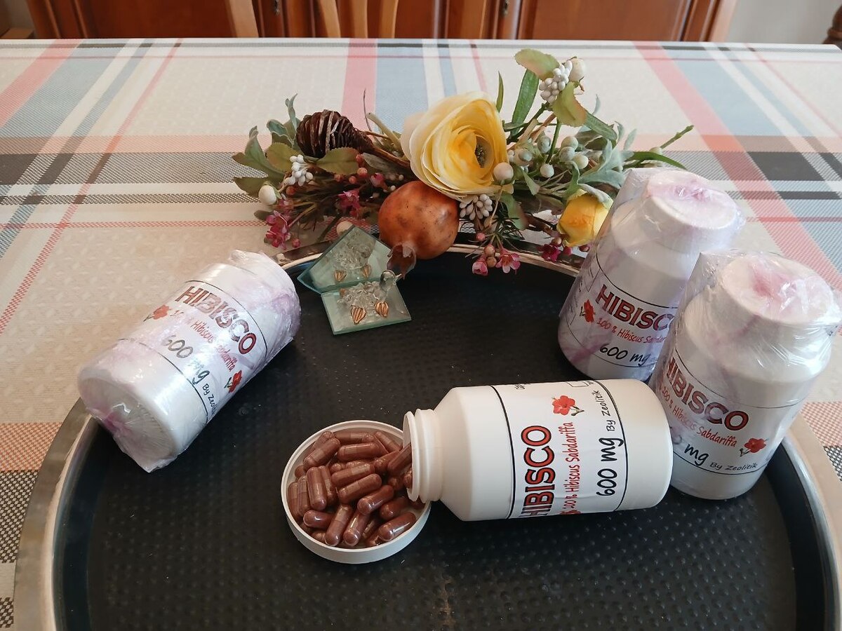 10 Bottles, Hibiscus Capsules: 600mg Vegan Herbal Supplement for Wellness - 120  Item image 5