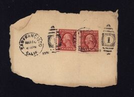 Envelope corner mailed from San Francisco CA 1914 - 2c stamp WASHINGTON red - $3.91