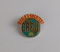 McDonald&#39;s World&#39;s Greatest Crew McDonald&#39;s Employee Lapel Hat Pin - £5.72 GBP