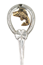 Vintage Wisconsin Fish Figural Dangle Collectible Souvenir Spoon - $9.89