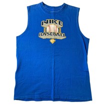 Nike Baseball Sleeveless Tank Boys Size XL 18 20 Royal Blue Top Shirt - $13.85