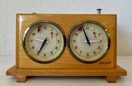Jerger Vintage Wooden Chess Clock Dual Timer Mechanical West Germany - $1,099.37 MXN