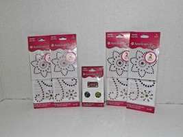 4 Packs American Girl Crafts Sparkly Iron Ons &amp; 1 Pack Slide Charms New (l) - £10.04 GBP