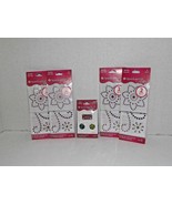 4 Packs American Girl Crafts Sparkly Iron Ons &amp; 1 Pack Slide Charms New (l) - £9.79 GBP