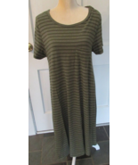 Lula Roe Color block Hi Lo T Shirt Swing Dress Short Sleeve size L - $8.99