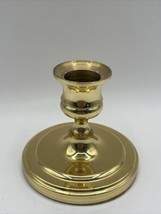 Baldwin Brass Candlestick Holder, 3&quot; Tall, 3 1/4&quot; Diameter - £9.36 GBP