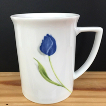 Studio Nova Blue Rhapsody Coffee Mug Cup Blue Tulip Floral Fine Porcelain CD302 - £18.09 GBP