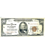 Series of 1929 National Currency San Francisco Note FR #1880-L VF Condition - $238.52 CAD