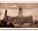 Plaza Congresso Building Buenos Aires Argentina UNP WB Postcard W8 - $5.89