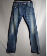 Diesel Krooley Regular Slim Carrot Men&#39;s Distress Medium Wash Jeans Size... - £42.88 GBP