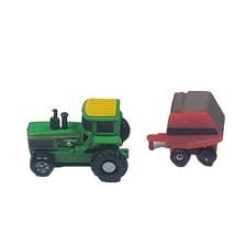 Funrise Miniature Green Farm Tractor With Red Trailer Farm Implement John Deere  - $8.59