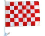 K&#39;s Novelties 12x18 Wholesale Lot 12 Checkered White Red Car Vehicle 12&quot;... - £46.03 GBP