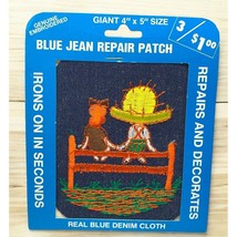 Vintage 70s Joy Insignia Blue Jean Repair Patch Best Friends Denim Iron On - £7.46 GBP