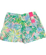 Lilly Pulitzer Girls Jenesis Shorts L Pelican Pink Coconut Row Print NWT - $28.80