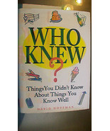 Who Knew? by David Hoffman (2001, Hardcover) - $14.25