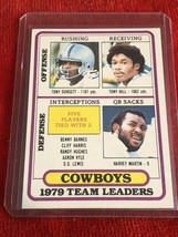 1979 DALLAS COWBOYS Team Checklist 1980 Football card #113 Dorsett, Hill, Martin - £3.77 GBP