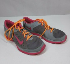 Nike Training Widths Women&#39;s Gray, Pink, &amp; Orange Athletic Sneakers Size 10 - $16.48