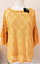 BOBEAU  Crochet Top/Blouse  Sz.- L Orange - £19.64 GBP