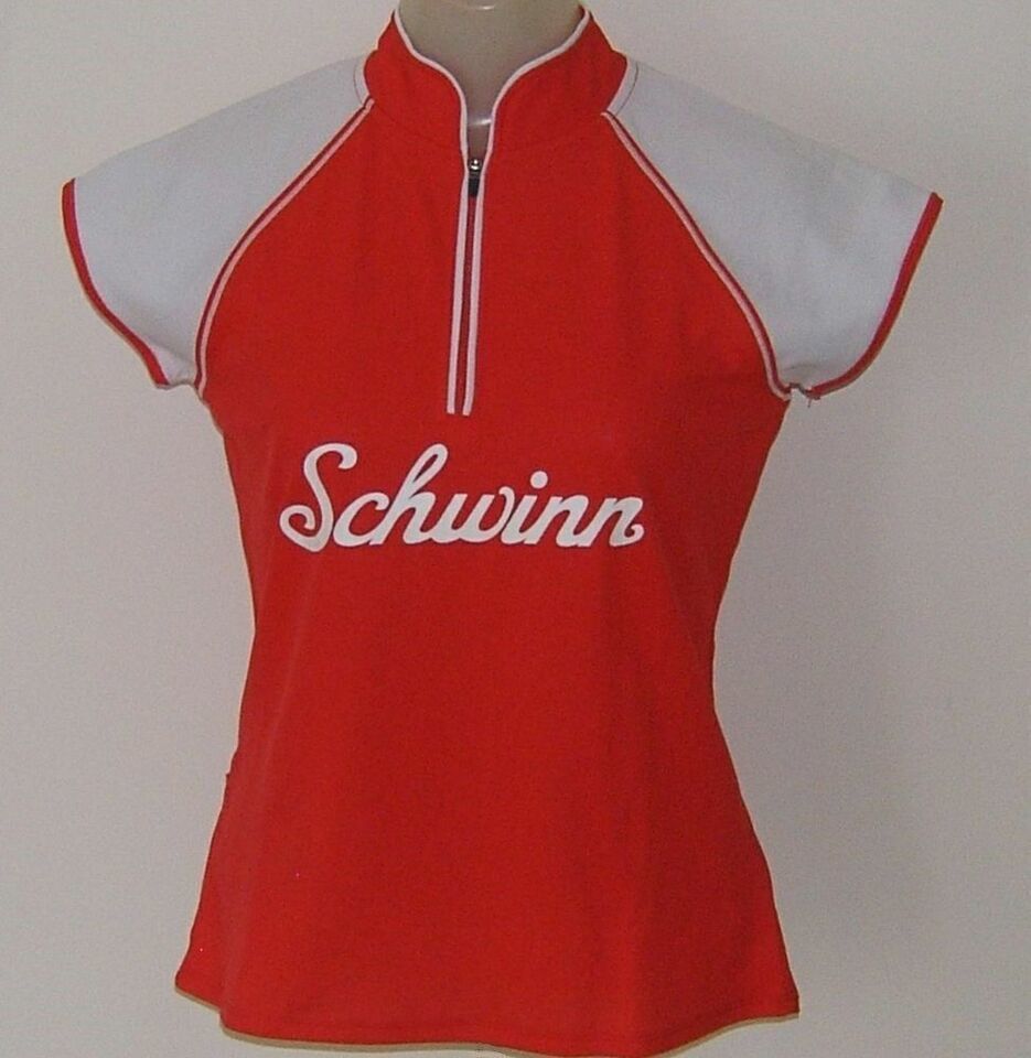 Primary image for Schwinn Women's Red White Bicycling Bike Jersey Size Small SM S Cycling