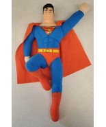 Plush Superman Doll KellyToy 13.5&quot; With Vinyl Head Pre-Owned Super Man - £11.45 GBP
