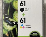 HP 61 Black Tri-Color Ink Cartridge CR259FN CH561WN CH562WN Exp 2025+ Re... - $99.98