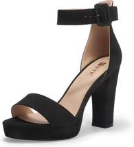 Women&#39;S IN4 Sabrina Platform Chunky High Heels Ankle Strap Heeled Sandals Weddin - £42.37 GBP