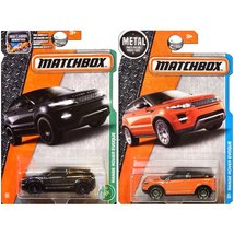 Matchbox Land Range Rover Evoque in Black and Orange Copper SET OF 2 - $43.55