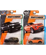 Matchbox Land Range Rover Evoque in Black and Orange Copper SET OF 2 - $43.55
